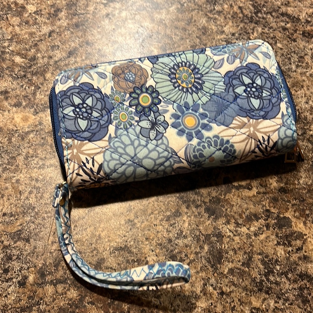 NWOT Blue floral wallet